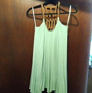 SKY NWOT Handkerchief Hem Halter Top Size Medium Leather Detail